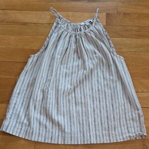 Like New Madewell Striped Cutaway Tank Top